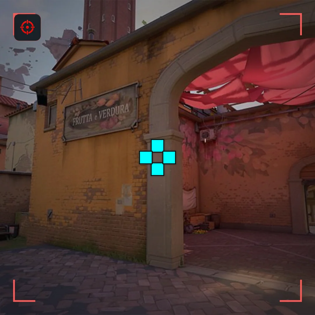 Compact Cross Frost VALORANT crosshair preview on Ascent