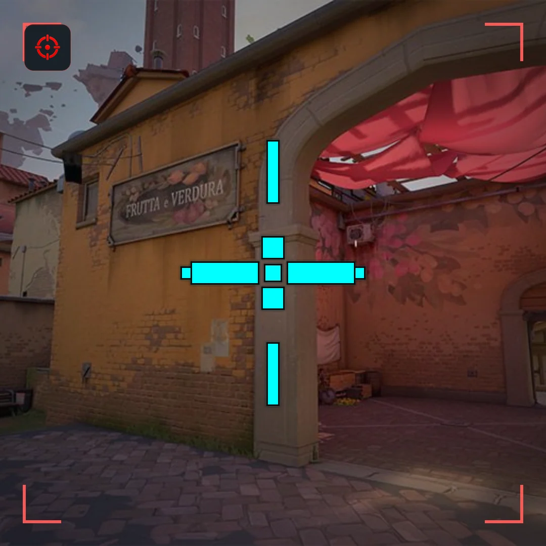 Neon Bow VALORANT crosshair preview on Ascent