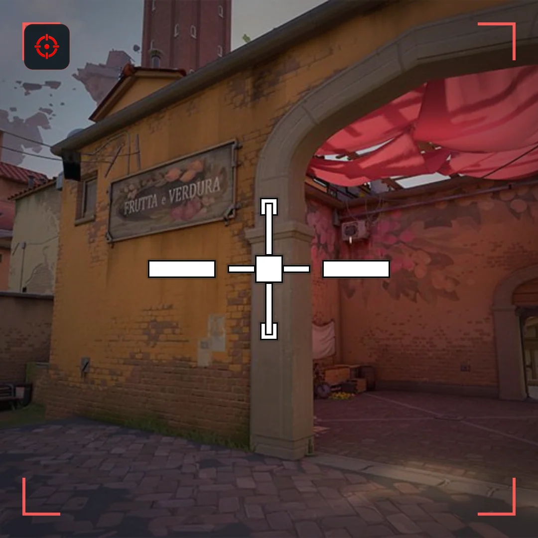 Static Burst VALORANT crosshair preview on Ascent