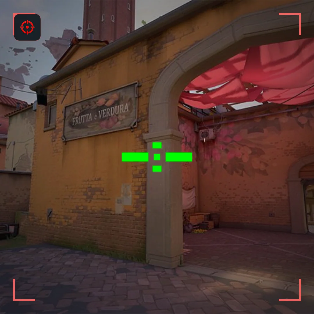 Widescreen VALORANT crosshair preview on Ascent