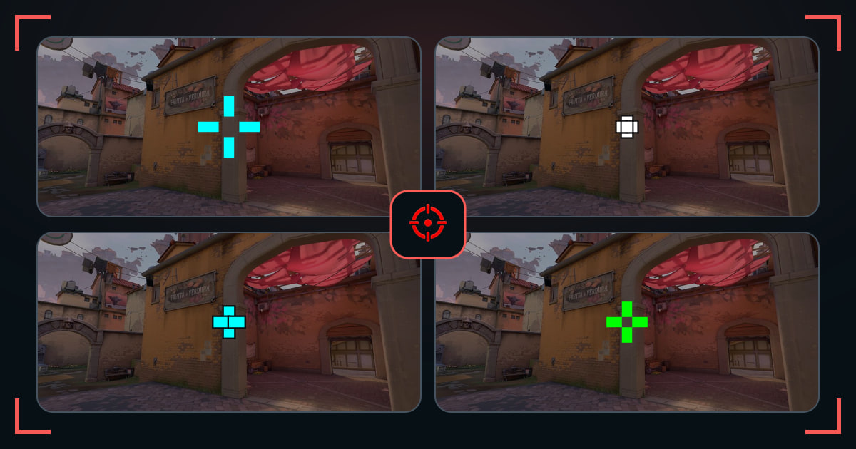 Burst VALORANT crosshairs shown in VALORANT map previews