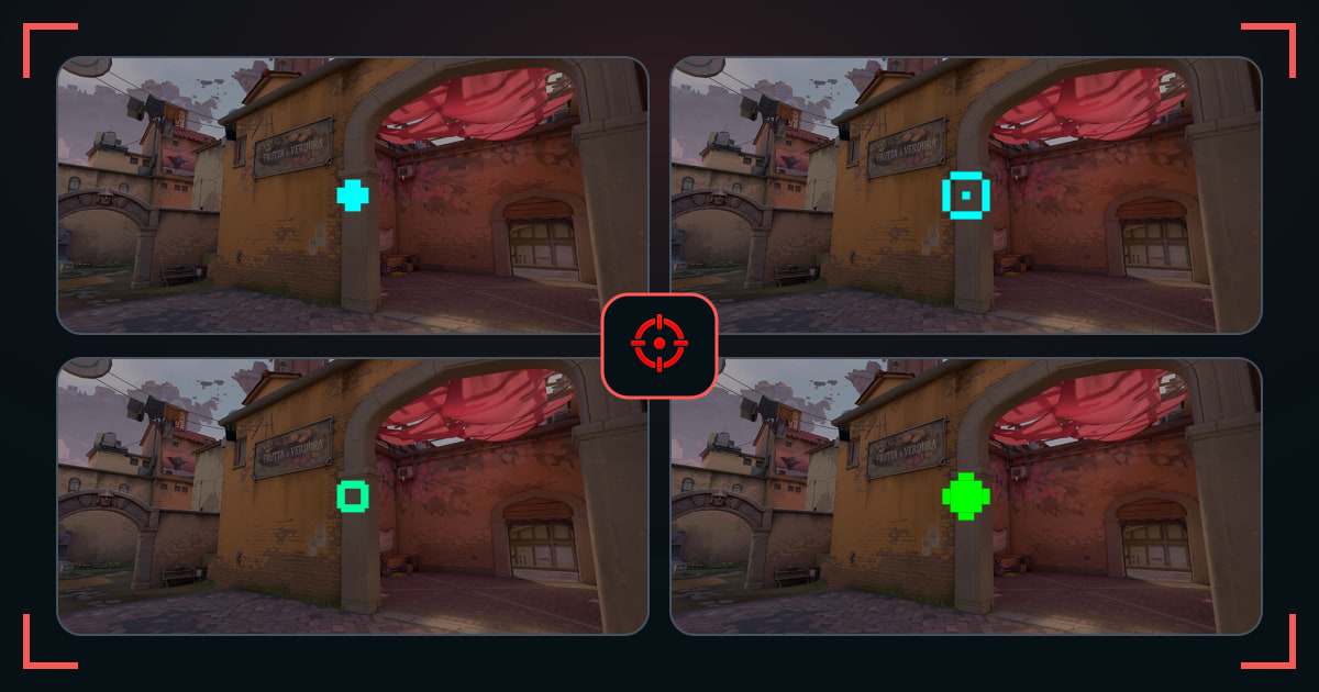 Circle crosshairs shown in VALORANT map previews
