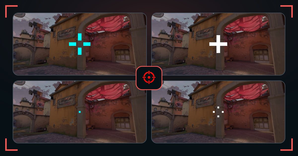 Crosshairs without outlines shown in VALORANT map previews