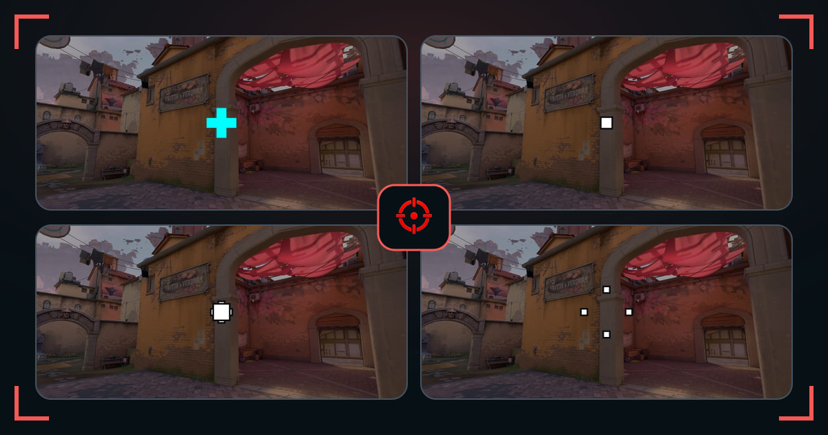 One-tap crosshairs shown in VALORANT map previews