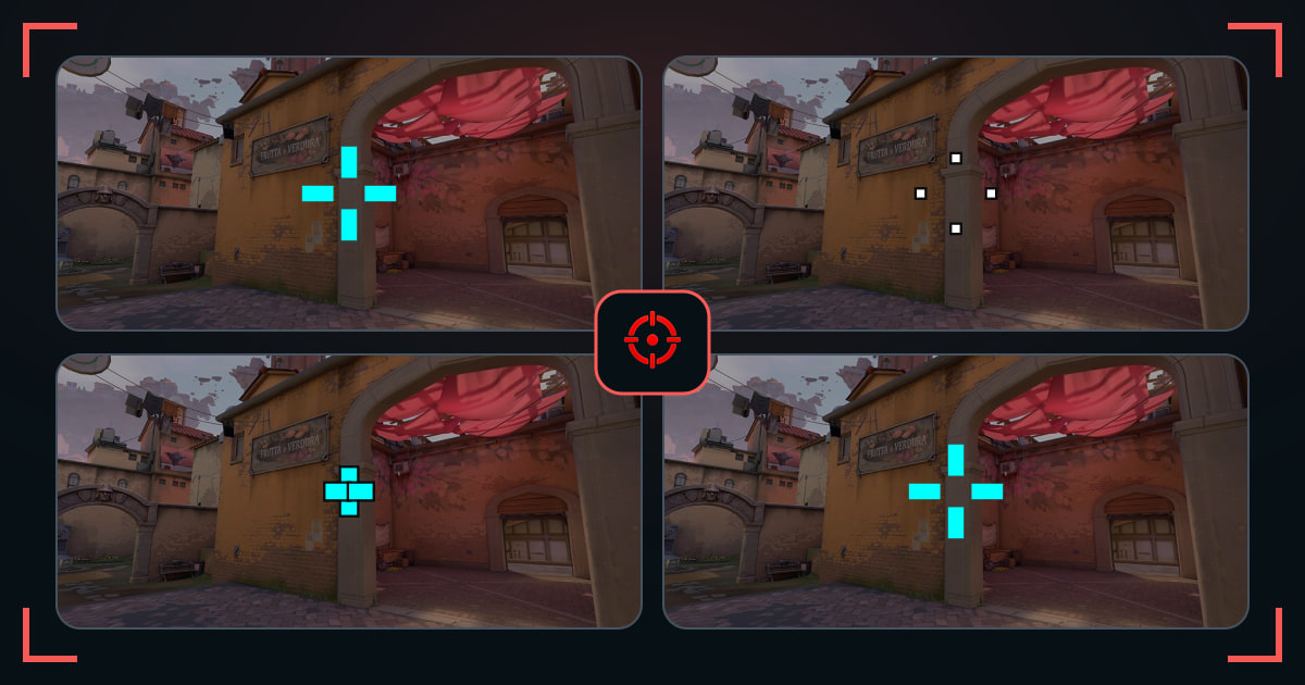 Outlaw VALORANT crosshairs shown in VALORANT map previews