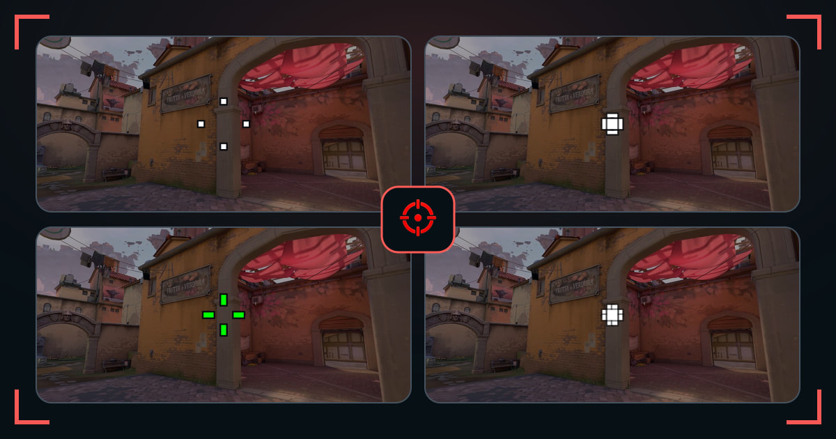 Small crosshairs shown in VALORANT map previews
