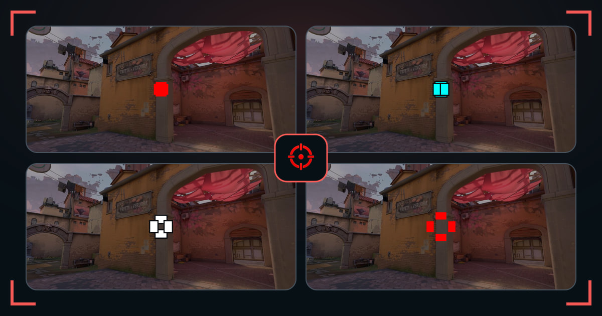 Thick crosshairs shown in VALORANT map previews