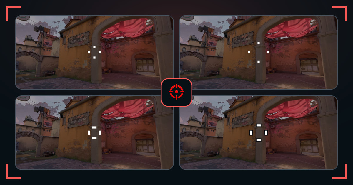 White crosshairs shown in VALORANT map previews